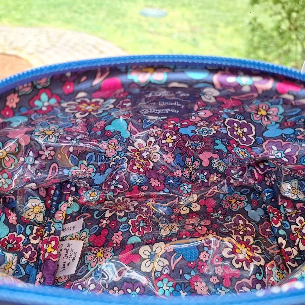 Vera Bradley Clamshell Cosmetic in Sensational Six Paisley Disney - NWT